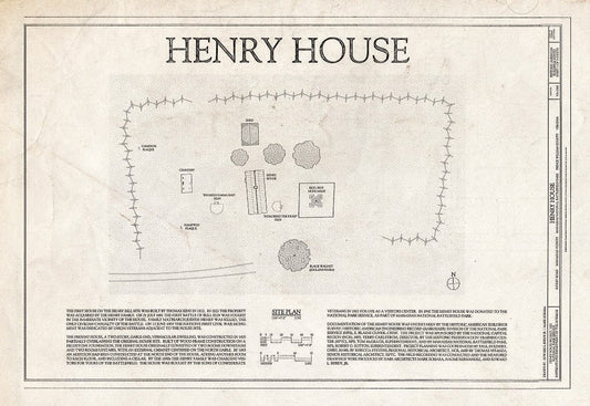 Blueprint HABS VA,76-Man.V,2- (Sheet 1 of 5) - Henry House, Sudley Road, Manassas, Manassas, VA