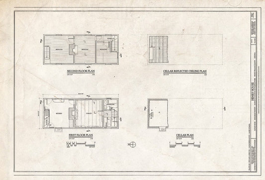Blueprint HABS VA,76-Man.V,2- (Sheet 2 of 5) - Henry House, Sudley Road, Manassas, Manassas, VA
