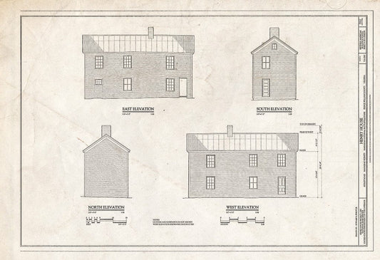 Blueprint HABS VA,76-Man.V,2- (Sheet 4 of 5) - Henry House, Sudley Road, Manassas, Manassas, VA