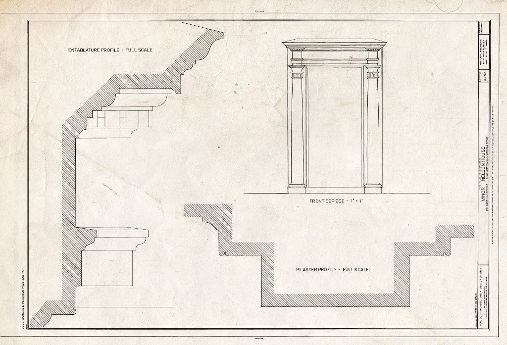Blueprint HABS VA,2-Char,27- (Sheet 6 of 7) - Minor-Nelson House, 201 East High Street, Charlottesville, Charlottesville, VA