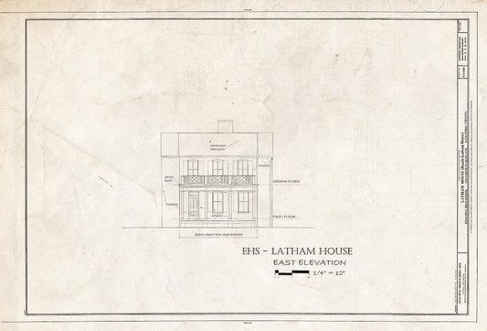 Blueprint HABS VA,7-Alex,183 (Sheet 2 of 8) - Latham House, 1200 North Quaker Lane, Alexandria, Independent City, VA
