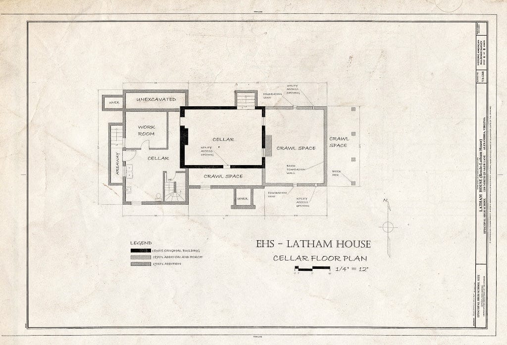 Blueprint HABS VA,7-Alex,183 (Sheet 6 of 8) - Latham House, 1200 North Quaker Lane, Alexandria, Independent City, VA
