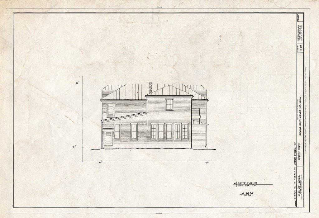 Blueprint HABS VA-1377 (Sheet 4 of 7) - Cismont School, Louisa Road, Keswick, Albemarle County, VA