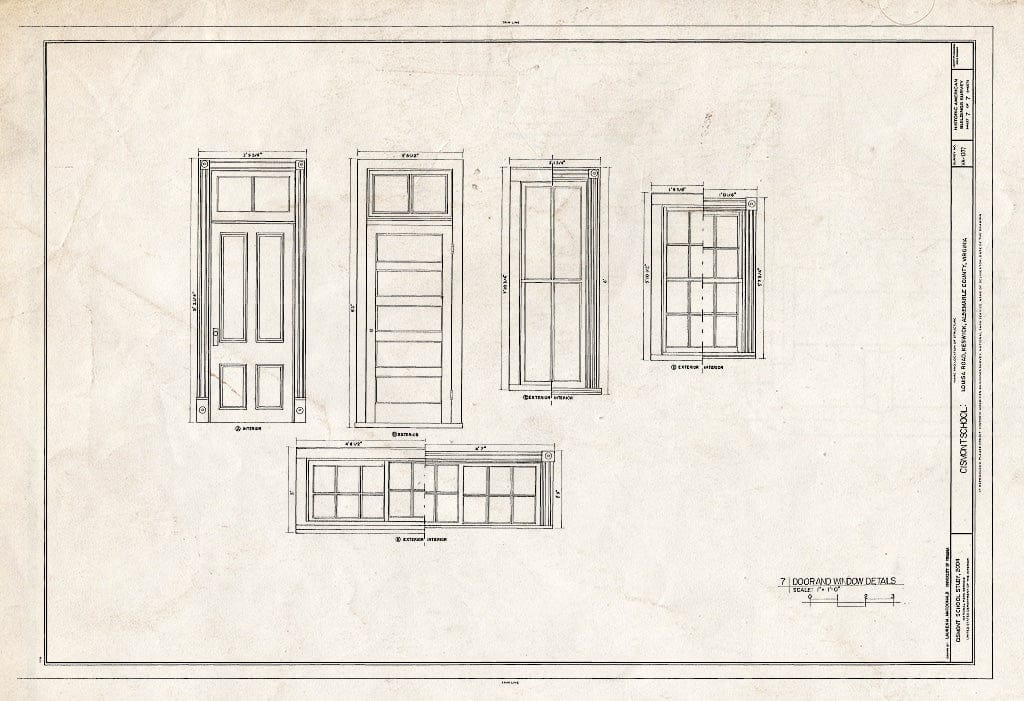 Blueprint HABS VA-1377 (Sheet 7 of 7) - Cismont School, Louisa Road, Keswick, Albemarle County, VA