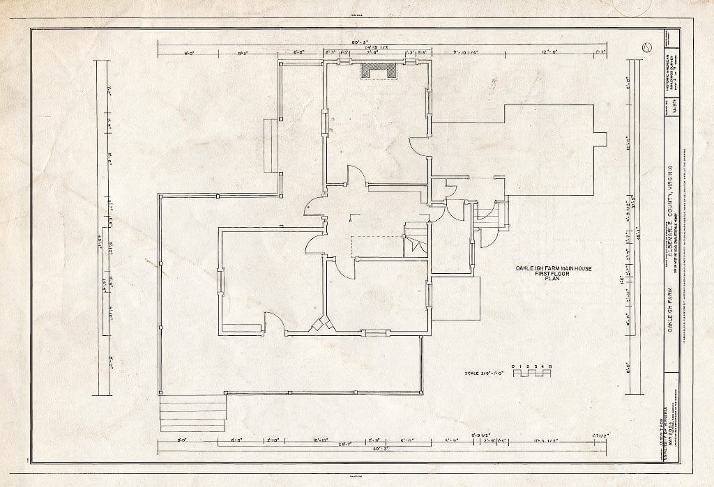 Blueprint HABS VA-1379 (Sheet 4 of 15) - Oakleigh Farm, Off of West Rio Road, Charlottesville, Charlottesville, VA