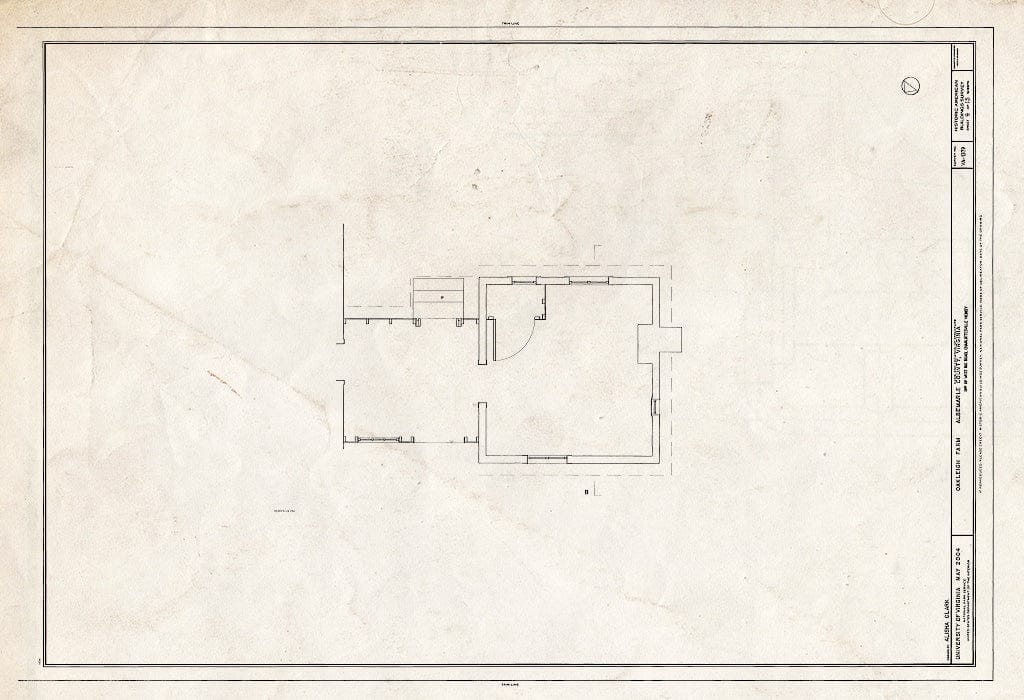 Blueprint HABS VA-1379 (Sheet 9 of 15) - Oakleigh Farm, Off of West Rio Road, Charlottesville, Charlottesville, VA