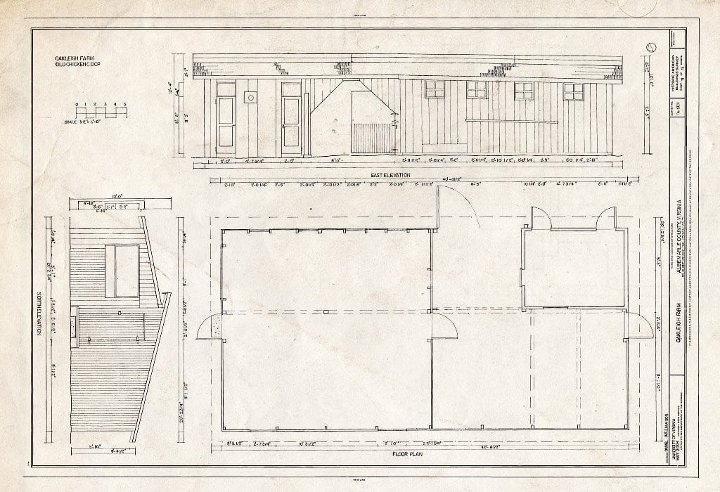 Blueprint HABS VA-1379 (Sheet 11 of 15) - Oakleigh Farm, Off of West Rio Road, Charlottesville, Charlottesville, VA