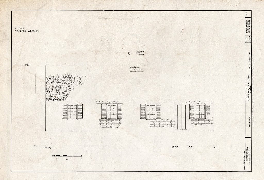 Blueprint HABS VA-1378-A (Sheet 6 of 9) - Morven Farm, Outbuildings, Off of Route 20, Simeon, Albemarle County, VA