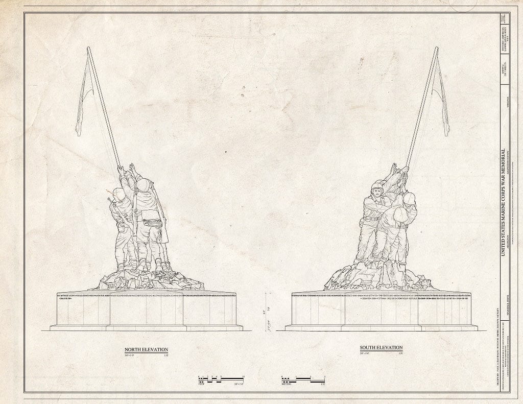 Blueprint HALS VA-9 (Sheet 4 of 5) - United States Marine Corps War Memorial, Marshall Drive, Arlington, Arlington County, VA