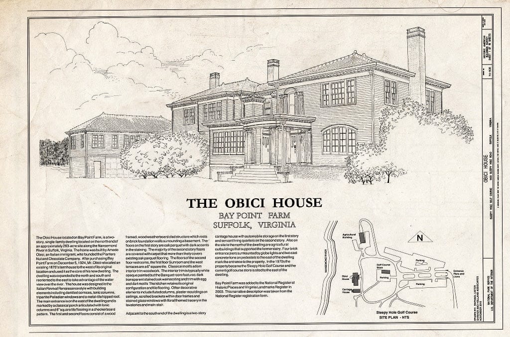 Blueprint Cover Sheet - Obici House, 1400 Sleepy Hole Road, Suffolk, Suffolk, VA