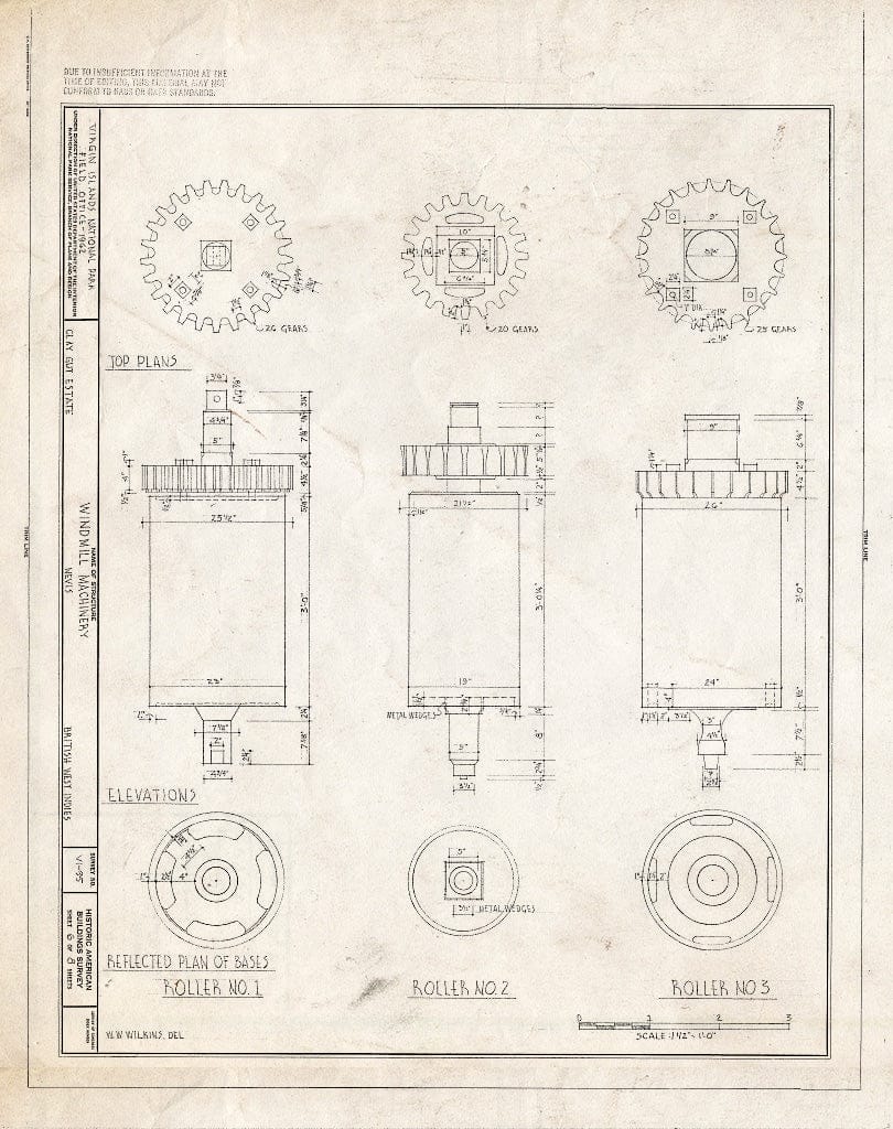 Blueprint HABS VI,4-Nevis,1A- (Sheet 6 of 8) - Estate Clay Gut, Windmill, Charlotte Amalie, St. Thomas, VI