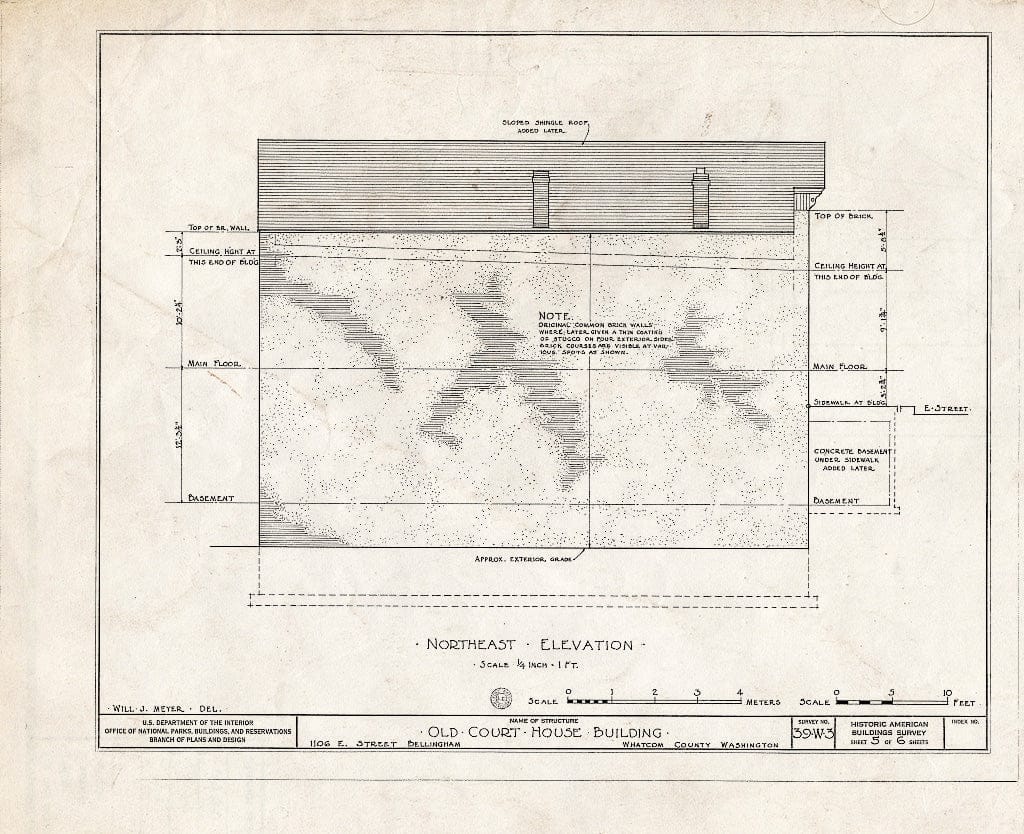 Blueprint HABS WASH,37-BEL,1- (Sheet 5 of 6) - Old Courthouse, 1106 E Street, Bellingham, Whatcom County, WA