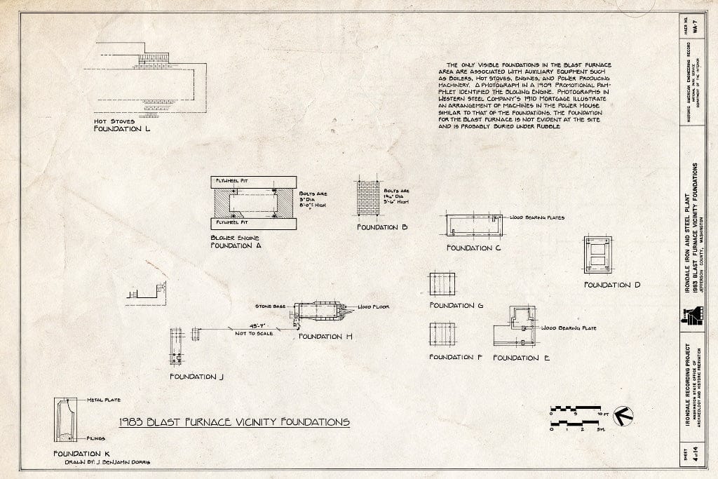 Blueprint HAER WASH,16-Porto.V,1- (Sheet 4 of 14) - Irondale Iron & Steel Plant, Port Townsend, Jefferson County, WA