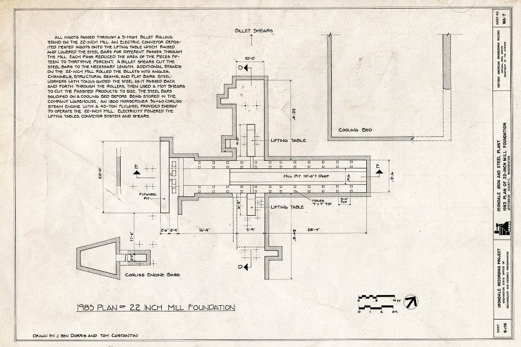 Blueprint HAER WASH,16-Porto.V,1- (Sheet 9 of 14) - Irondale Iron & Steel Plant, Port Townsend, Jefferson County, WA