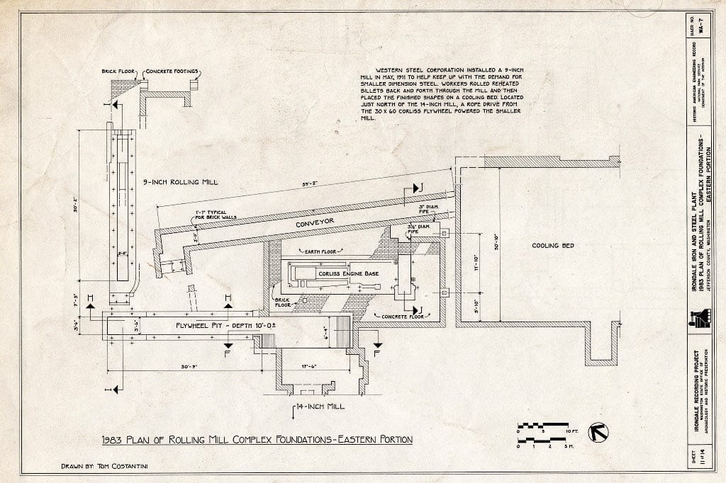 Blueprint HAER WASH,16-Porto.V,1- (Sheet 11 of 14) - Irondale Iron & Steel Plant, Port Townsend, Jefferson County, WA