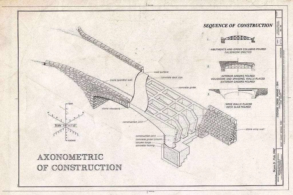 Blueprint HAER WASH,21-Pack.V,7- (Sheet 2 of 2) - Stevens Creek Bridge, Spanning Stevens Creek on Stevens Canyon Highway, Packwood, Lewis County, WA