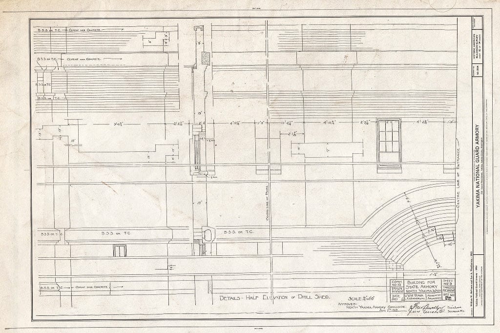 Blueprint HABS WASH,39-Yak,2- (Sheet 10 of 14) - Yakima National Guard Armory, 202 South Third Street, Yakima, Yakima County, WA