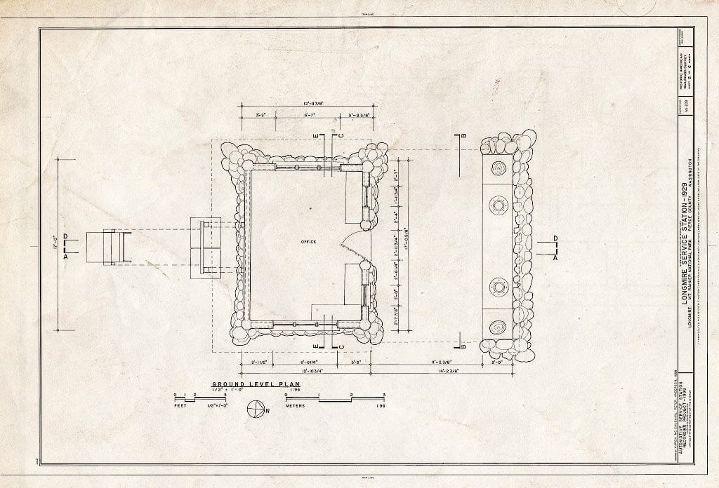 Blueprint HABS WA-239 (Sheet 2 of 6) - Longmire Service Station, State Route 706, Longmire, Pierce County, WA