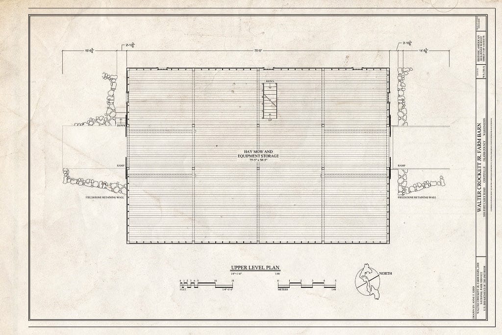 Blueprint HABS WA-246-A (Sheet 3 of 4) - Crockett Farm, Barn, 1056 Fort Casey Road, Coupeville, Island County, WA
