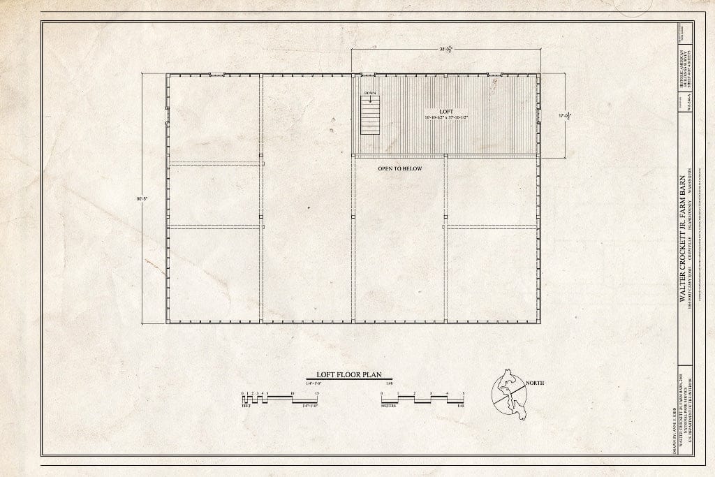 Blueprint HABS WA-246-A (Sheet 4 of 4) - Crockett Farm, Barn, 1056 Fort Casey Road, Coupeville, Island County, WA