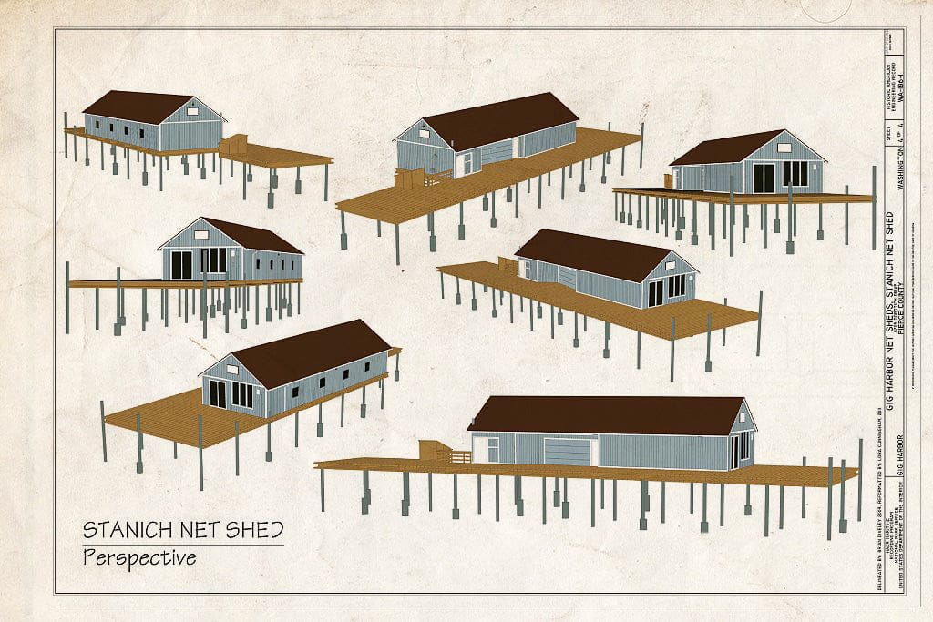 Blueprint Perspective - Gig Harbor Net Sheds, Stanich Net Shed, 8205 Dorotich Street, Gig Harbor, Pierce County, WA