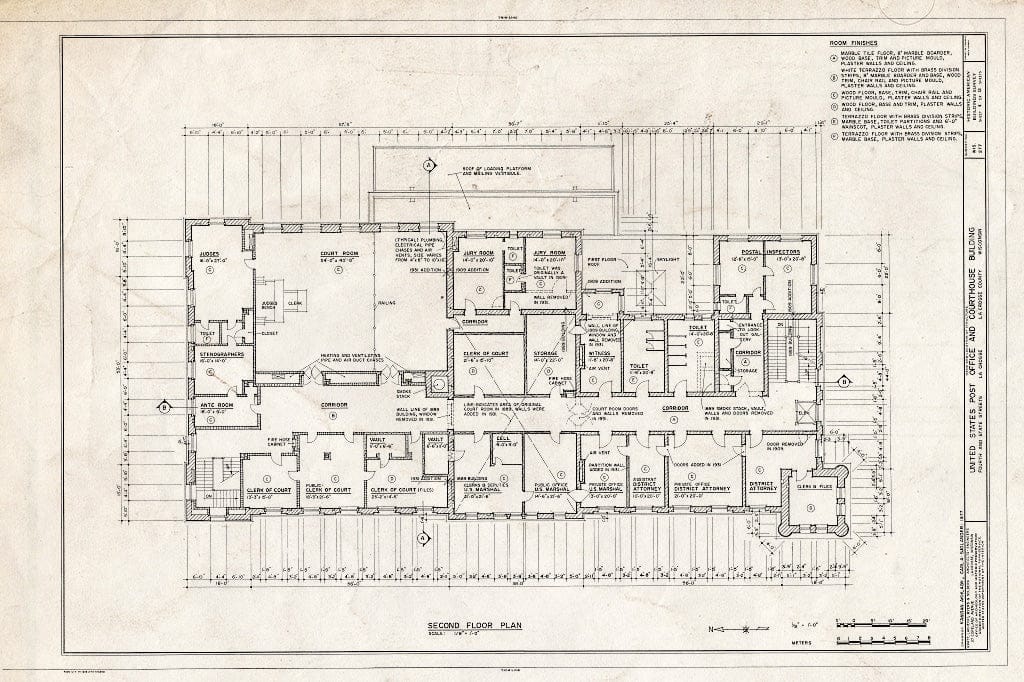 Blueprint HABS WIS,32-LACR,1- (Sheet 4 of 12) - U. S. Courthouse & Post Office, Fourth & State Streets, La Crosse, La Crosse County, WI