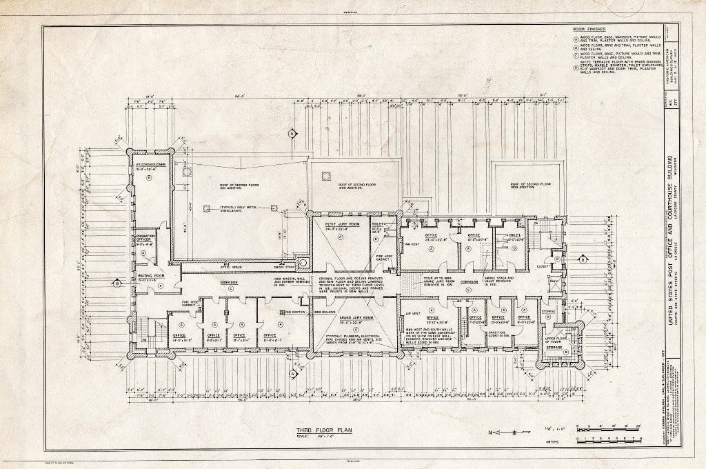 Blueprint HABS WIS,32-LACR,1- (Sheet 5 of 12) - U. S. Courthouse & Post Office, Fourth & State Streets, La Crosse, La Crosse County, WI