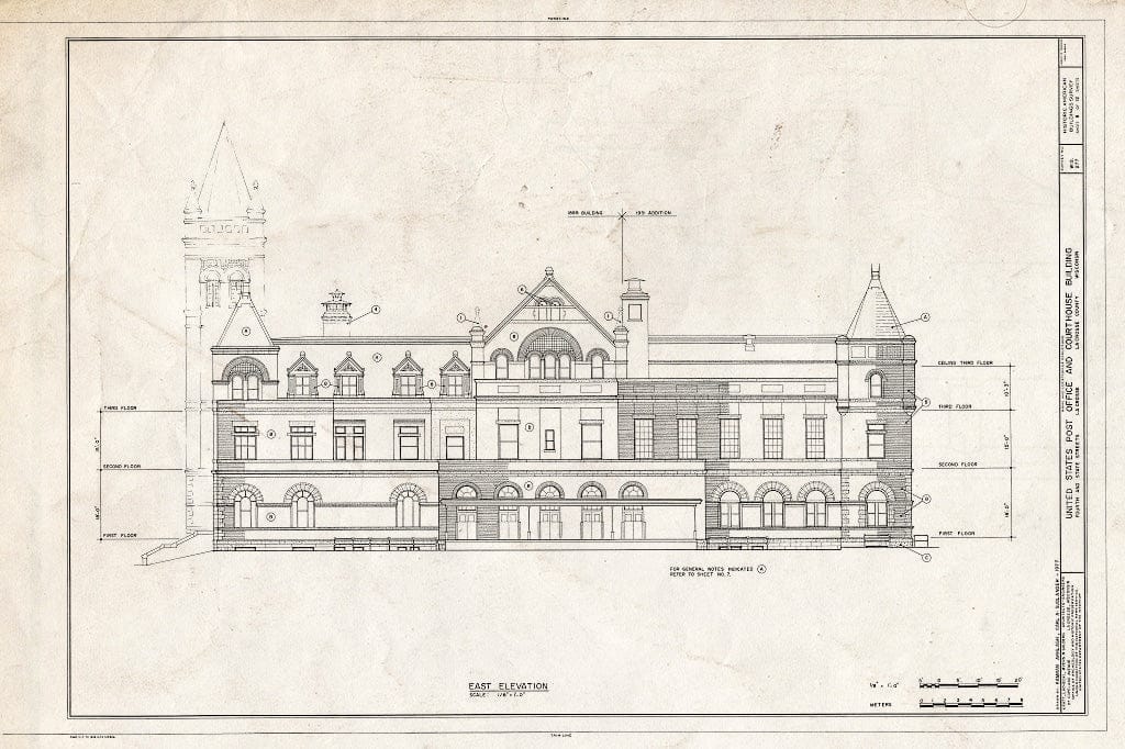 Blueprint HABS WIS,32-LACR,1- (Sheet 8 of 12) - U. S. Courthouse & Post Office, Fourth & State Streets, La Crosse, La Crosse County, WI