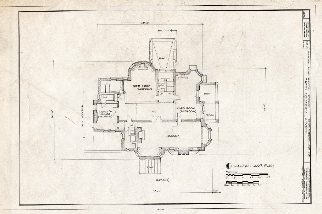 Blueprint HABS WIS,40-MILWA,40- (Sheet 3 of 12) - Elizabeth Plankinton House, 1492 West Wisconsin Avenue, Milwaukee, Milwaukee County, WI