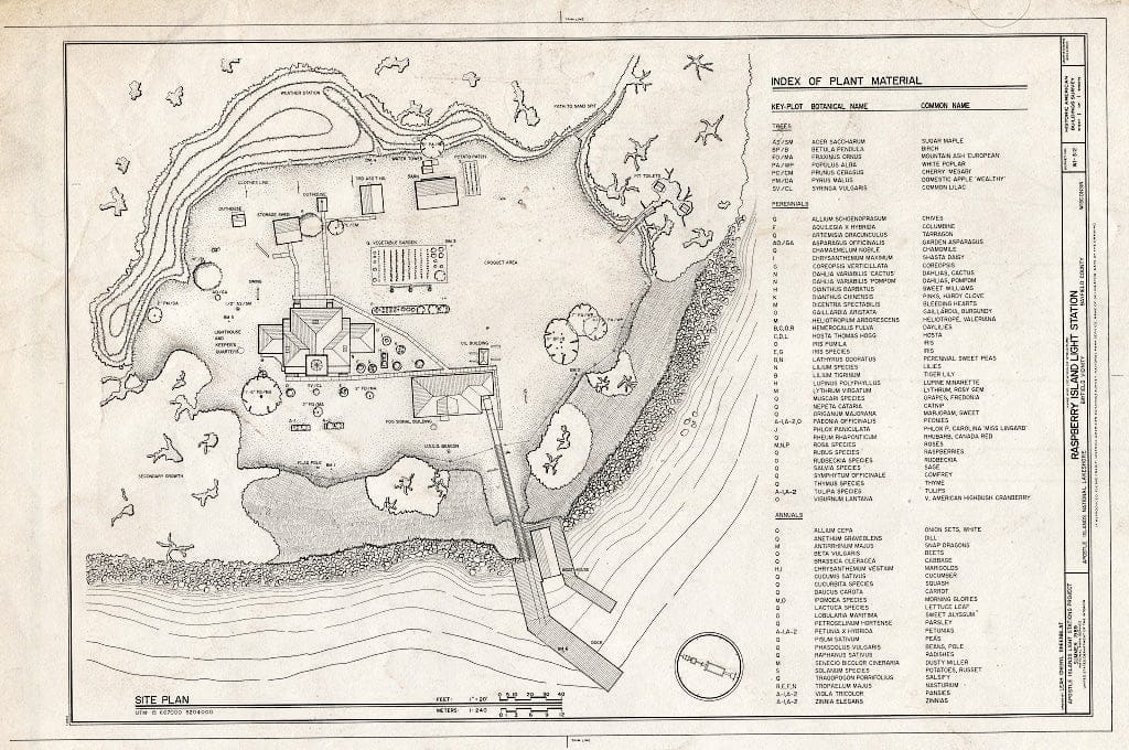 Blueprint HABS WIS,4-BAYF.V,2- (Sheet 1 of 1) - Raspberry Island Light Station, Bayfield, Bayfield County, WI