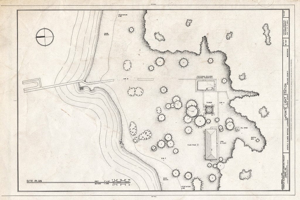 Blueprint HABS WIS,2-PLOIT.V,2- (Sheet 1 of 1) - Lapointe Light Station, La Pointe, Ashland County, WI