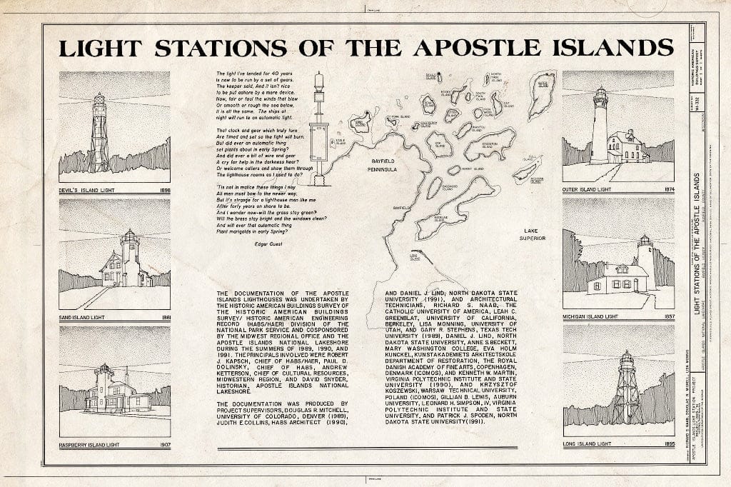 Blueprint HABS WIS,4-BAYF.V,1- (Sheet 1 of 1) - Light Stations of The Apostle Islands, Bayfield, Bayfield County, WI