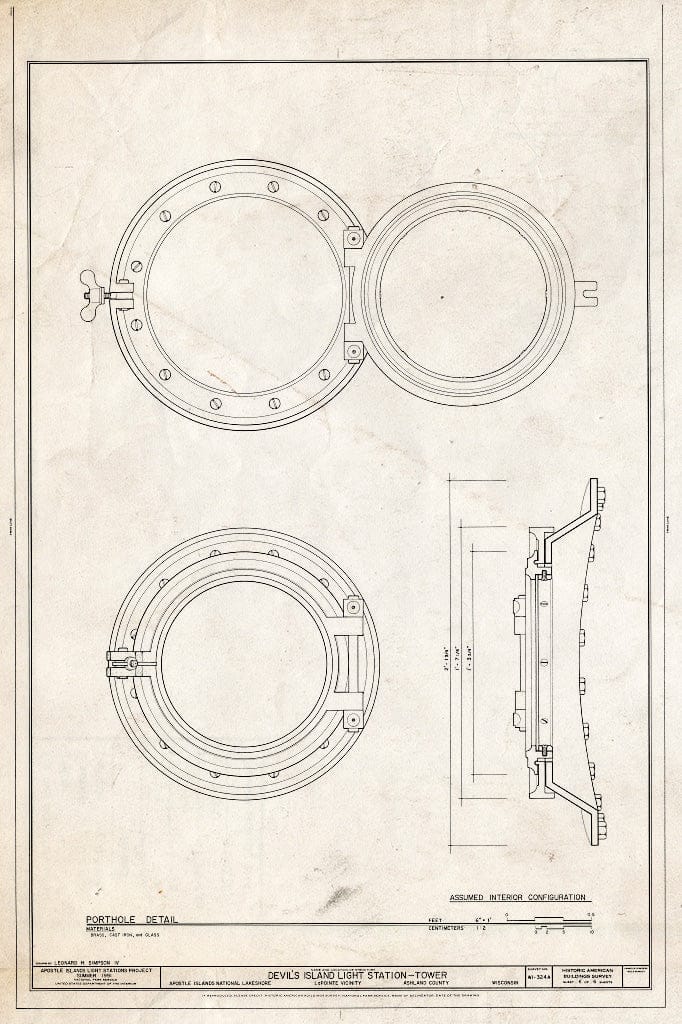 Blueprint HABS WIS,2-LPOIT.V,1A- (Sheet 6 of 6) - Devil's Island Light Station, Tower, La Pointe, Ashland County, WI