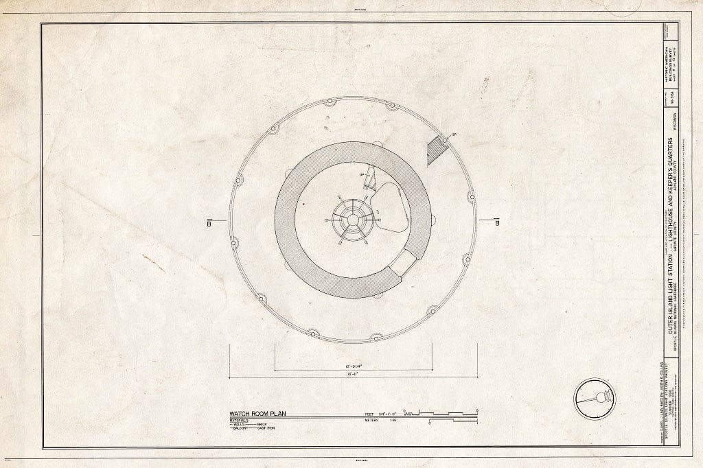 Blueprint HABS WIS,2-LPOIT.V,4A- (Sheet 8 of 10) - Outer Island Light Station, Lighthouse & Keeper's Quarters, La Pointe, Ashland County, WI