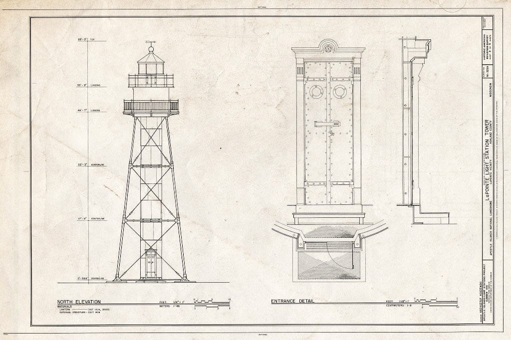 Blueprint HABS WIS,2-LPOIT.V,2A- (Sheet 3 of 5) - Lapointe Light Station, Tower, La Pointe, Ashland County, WI