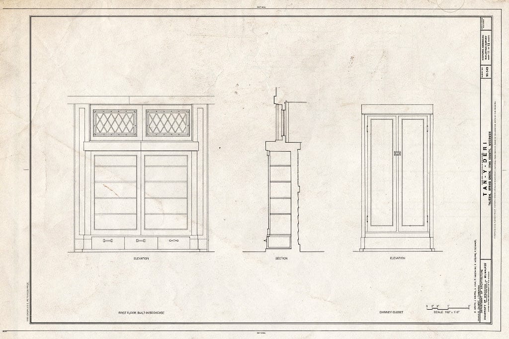 Blueprint HABS WIS,56-SPGR,1- (Sheet 11 of 12) - Tan-Y-Deri, Taliesin, Spring Green, Sauk County, WI