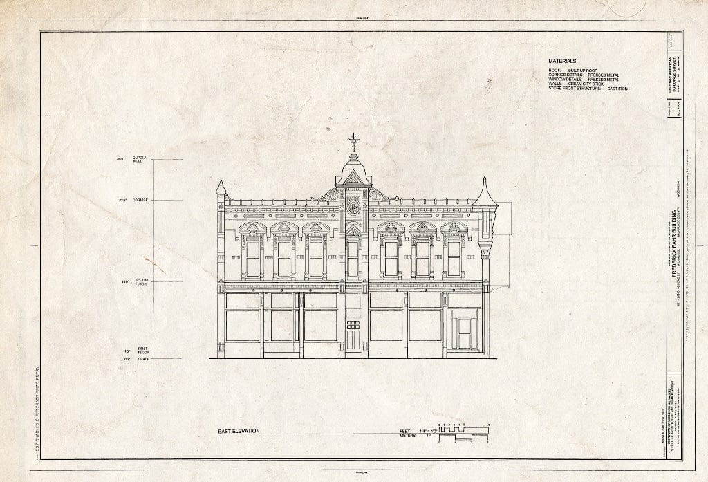 Blueprint HABS WIS,40-MILWA,53- (Sheet 5 of 8) - Frederick Bahr Building, 801-809 South Second Street, Milwaukee, Milwaukee County, WI