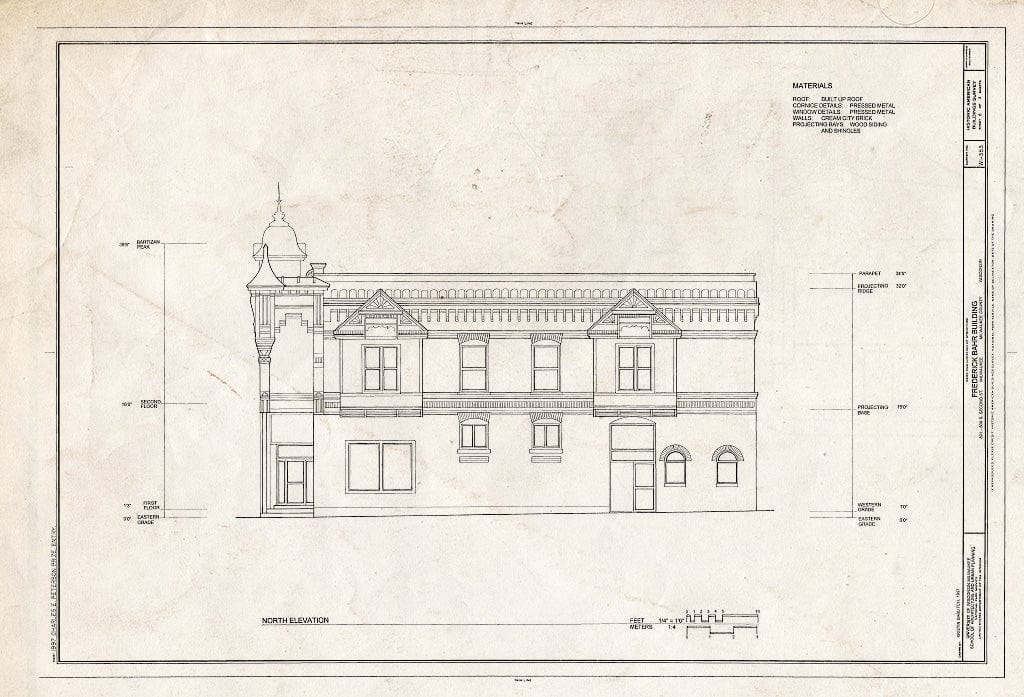 Blueprint HABS WIS,40-MILWA,53- (Sheet 6 of 8) - Frederick Bahr Building, 801-809 South Second Street, Milwaukee, Milwaukee County, WI