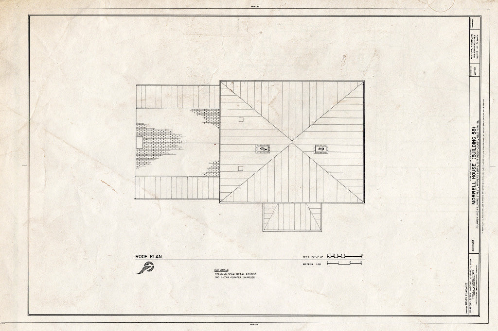 Blueprint HABS WVA,19-HARF,13- (Sheet 6 of 15) - Morrell House, Columbia & Fillmore Streets, Harpers Ferry, Jefferson County, WV