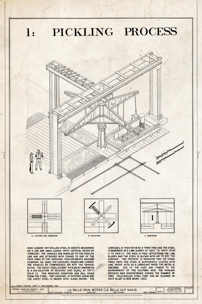 Blueprint HAER WVA,35-Wheel,38- (Sheet 2 of 5) - Labelle Iron Works, Thirtieth & Wood Streets, Wheeling, Ohio County, WV