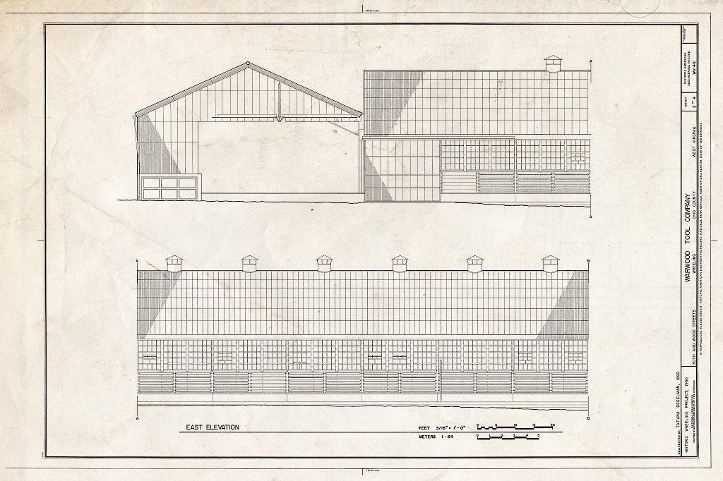 Blueprint HAER WVA,35-Wheel,39- (Sheet 2 of 4) - Warwood Tool Company, Foot of Nineteenth Street, Wheeling, Ohio County, WV