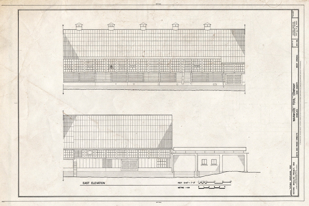 Blueprint HAER WVA,35-Wheel,39- (Sheet 3 of 4) - Warwood Tool Company, Foot of Nineteenth Street, Wheeling, Ohio County, WV
