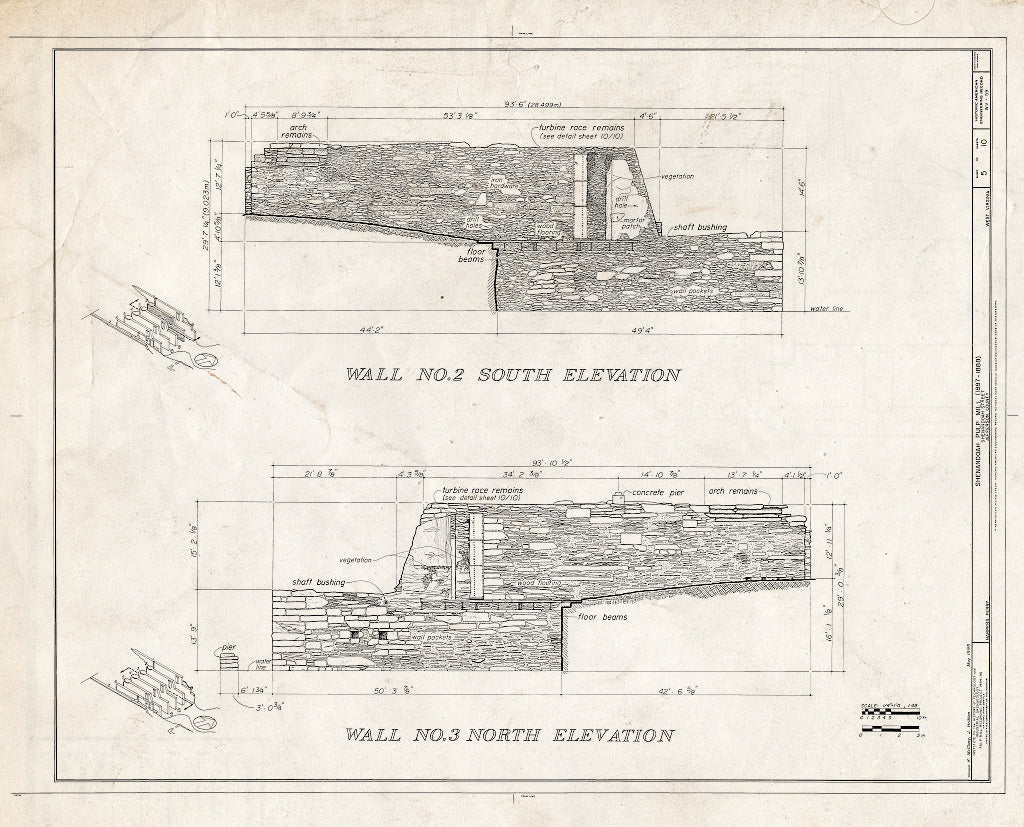 Blueprint HAER WVA,19-HARF,31- (Sheet 5 of 10) - Shenandoah Pulp Mill, Shenandoah Street, Harpers Ferry, Jefferson County, WV