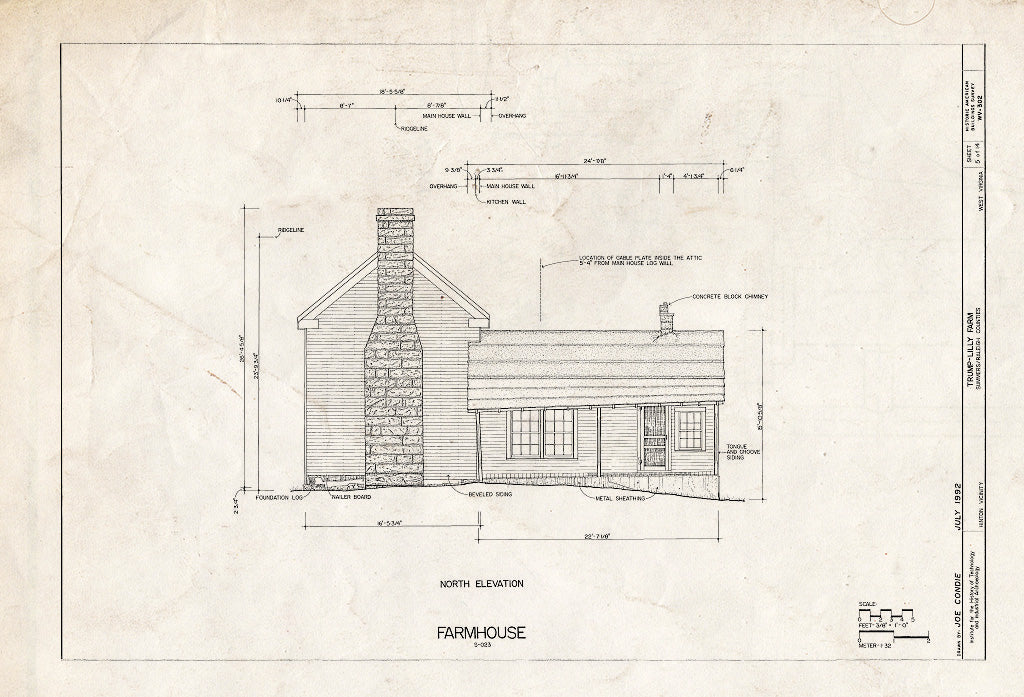 Blueprint HABS WVA,45-HINT.V,1- (Sheet 5 of 14) - Trump-Lilly Farm, Hinton, Summers County, WV