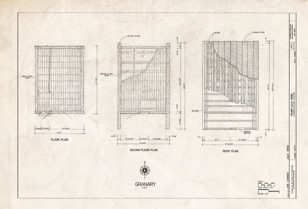 Blueprint HABS WVA,45-HINT.V,1- (Sheet 10 of 14) - Trump-Lilly Farm, Hinton, Summers County, WV