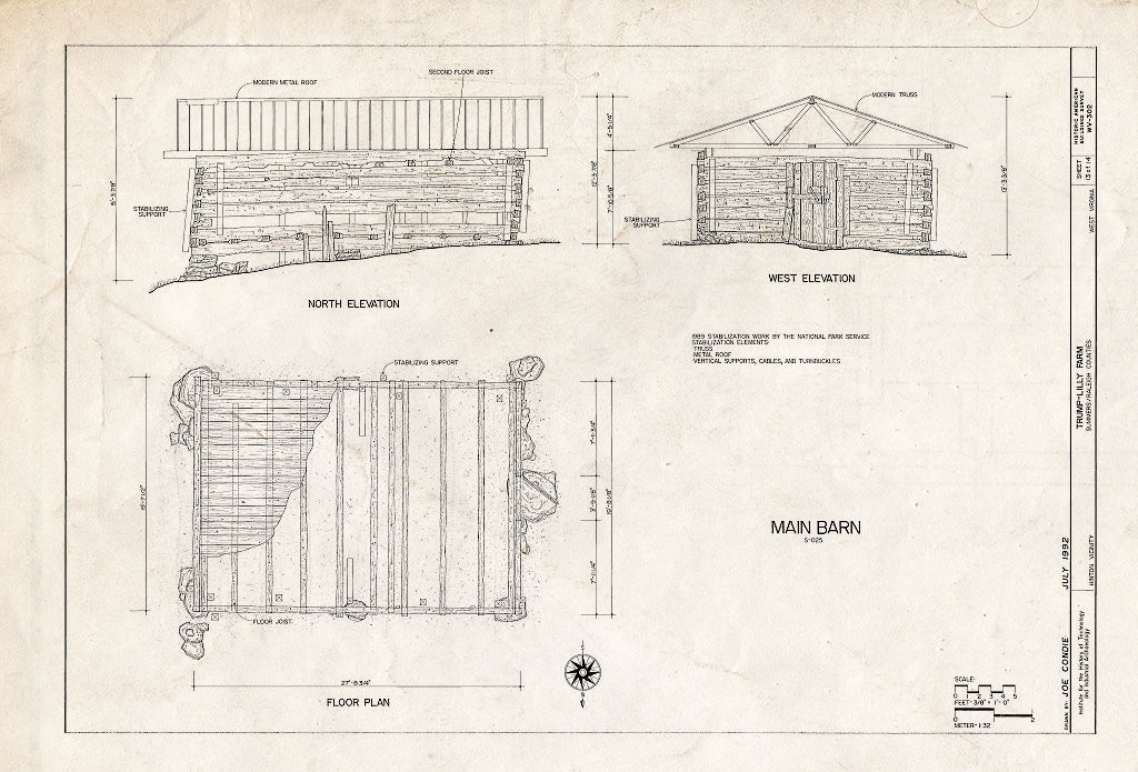 Blueprint HABS WVA,45-HINT.V,1- (Sheet 13 of 14) - Trump-Lilly Farm, Hinton, Summers County, WV