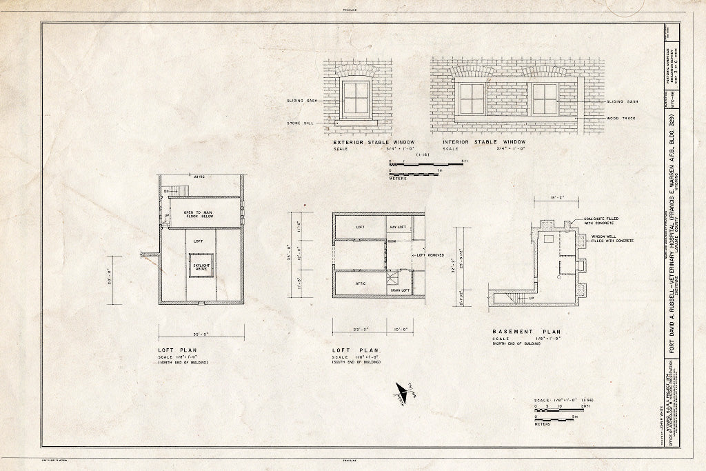 Blueprint HABS WYO,11-CHEY,1A- (Sheet 3 of 6) - Fort David A. Russell, Veterinary Hospital, Third Street & Second Avenue, Cheyenne, Laramie County, WY