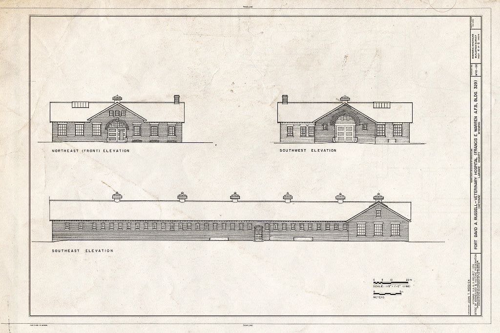 Blueprint HABS WYO,11-CHEY,1A- (Sheet 4 of 6) - Fort David A. Russell, Veterinary Hospital, Third Street & Second Avenue, Cheyenne, Laramie County, WY