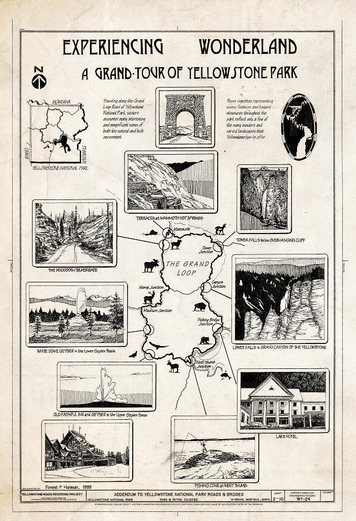 Blueprint HAER WYO,20-YELNAP,9- (Sheet 2 of 11) - Yellowstone Roads & Bridges, Lake, Teton County, WY