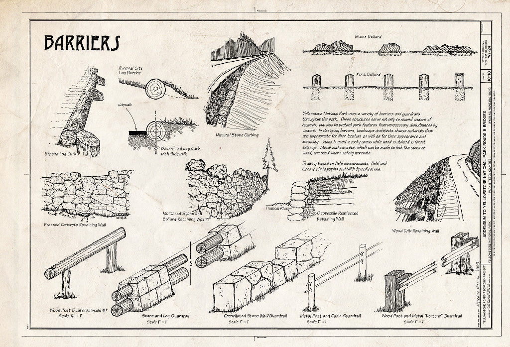 Blueprint HAER WYO,20-YELNAP,9- (Sheet 10 of 11) - Yellowstone Roads & Bridges, Lake, Teton County, WY